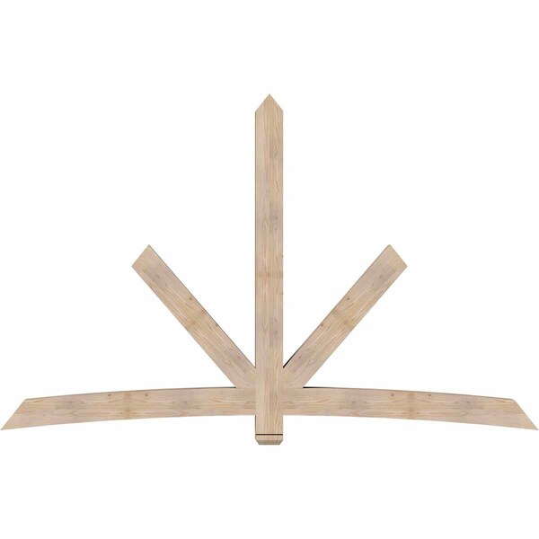 Ekena Millwork Alberta Smooth Timber Gable Bracket, Douglas Fir, 108"W x 68"H x 5 1/2"D x 5 1/2"F, 15/12 Pitch GBW108X68X0606ALB00SDF - main